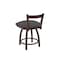 Holland Bar Stool Co 18" Low Back Swivel Vanity Stool, Bronze Finish, Canter Storm Seat 82118BZ004 - alternate 4